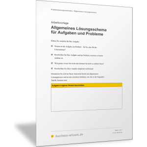 Allgemeines Lösungsschema für Aufgaben und Probleme