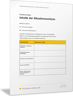 Situation für die Problemlösung analysieren