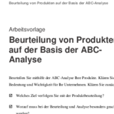 Produkte mit der ABC-Analyse beurteilen