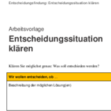 Entscheidungssituation klären