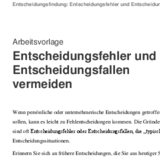 Entscheidungsfehler und Entscheidungsfallen vermeiden