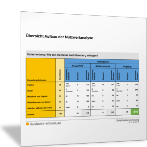Übersicht Aufbau der Nutzwertanalyse