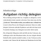 Aufgaben richtig delegieren: Planung, Umsetzung, Kontrolle der Aufgabendelegation