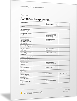 Aufgaben besprechen und delegieren