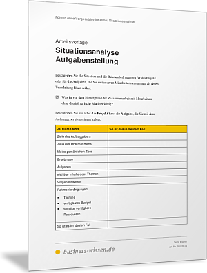 Situationsanalyse Aufgabenstellung