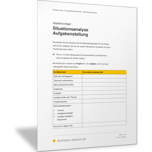 Situationsanalyse Aufgabenstellung