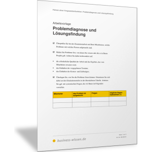 Problemdiagnose und Lösungsfindung für die Führungssituation