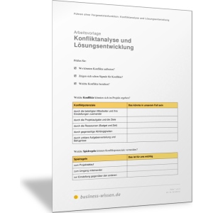 Konfliktanalyse und Lösungsentwicklung