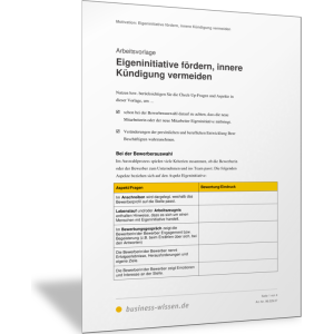 Eigeninitiative fördern, innere Kündigung vermeiden