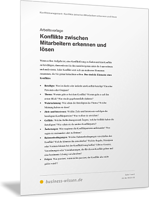Konflikte zwischen Mitarbeitern erkennen und lösen