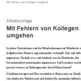 Mit Fehlern von Kollegen umgehen und Lösungen finden