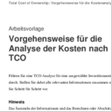Vorgehensweise für die Analyse der Kosten nach TCO