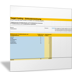 Beispiel für die Zielkostenrechnung (Target Costing)