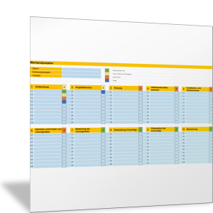 Wertanalyse-Arbeitsplan für 10 Phasen