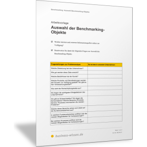 Auswahl der Benchmarking-Objekte