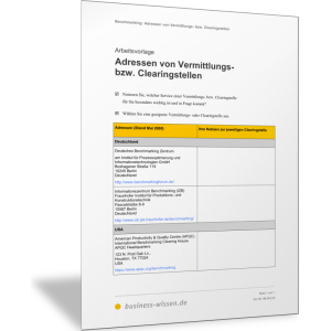 Adressen von Vermittlungs- und Clearingstellen