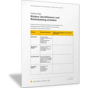 Risiken identifizieren und Risikokatalog erstellen