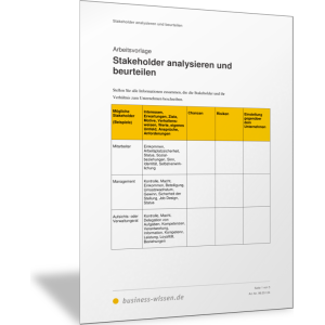 Stakeholder analysieren und beurteilen