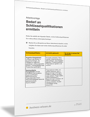 Bedarf an Schlüsselqualifikationen ermitteln