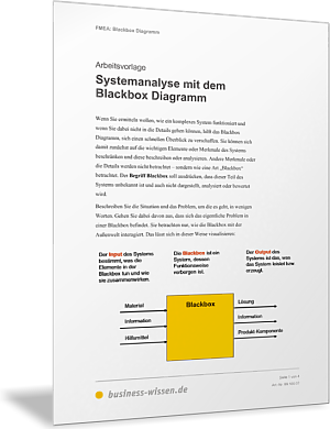 Systemanalyse mit dem Blackbox-Diagramm