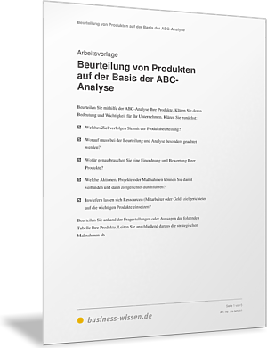 Produkte mit der ABC-Analyse beurteilen