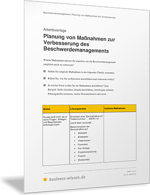 Beschwerdemanagement verbessern