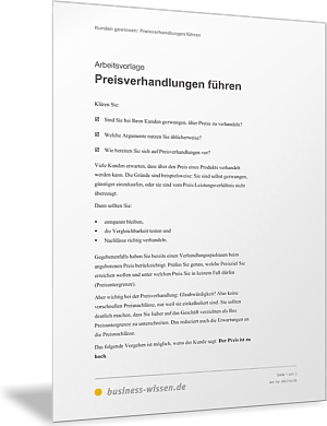 Preisverhandlungen führen