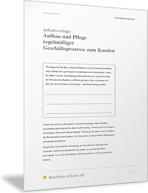 Geschäftsprozesse zum Kunden aufbauen und pflegen