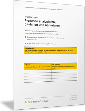 Prozesse analysieren, gestalten und optimieren