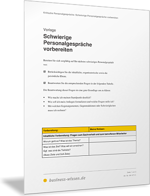Schwierige Mitarbeitergespräche vorbereiten