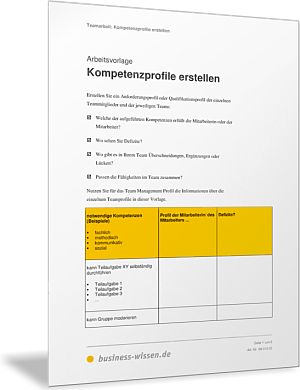 Kompetenzprofile erstellen