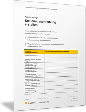 Stellenausschreibung erstellen