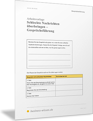 Gesprächsführung für die Überbringung schlechter Nachrichten