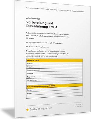 FMEA vorbereiten und durchführen