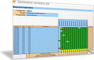Besprechungsmatrix für das Projektmanagement