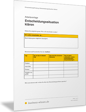 Entscheidungssituation klären