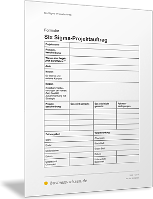 Six Sigma-Projektauftrag