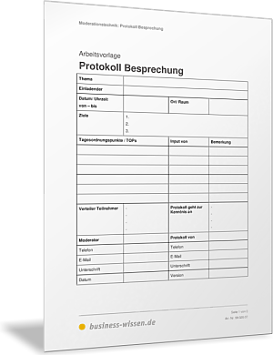 Protokoll für Besprechungen erstellen
