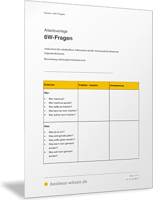 6W-Fragen für Kaizen
