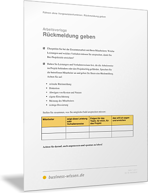 Rückmeldung geben