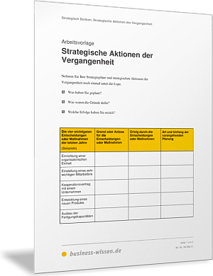 Strategische Aktionen der Vergangenheit analysieren
