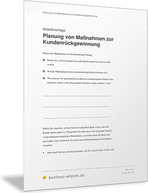 Maßnahmen zur Kundenrückgewinnung planen