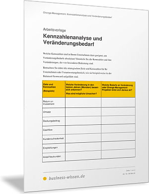 Kennzahlenanalyse und Veränderungsbedarf