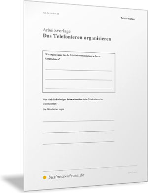 Das Telefonieren organisieren