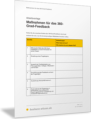 Maßnahmen für das 360-Grad-Feedback