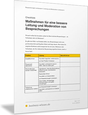 Besprechungen verbessern