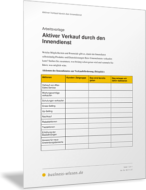 Aktiver Verkauf durch den Innendienst