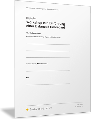 Workshop zur Einführung einer Balanced Scorecard