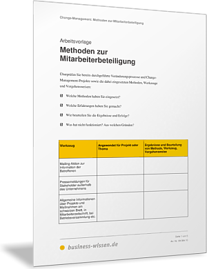 Methoden zur Mitarbeiterbeteiligung