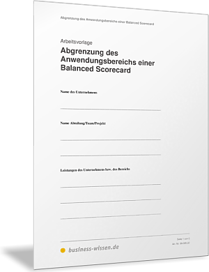 Anwendungsbereich der Balanced Scorecard darstellen
